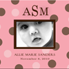 Photo Frames - Monogrammed: Girl Pink & Brown Big Dots